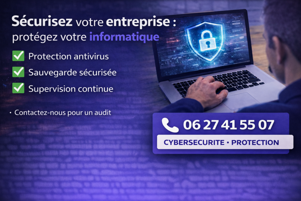 cybersecurite entreprise lauragais antivirus sauvegarde protection informatique pme lauragais agence dag