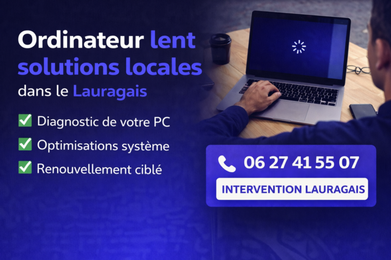 Ordinateur lent ou qui rame ? Découvrez les solutions locales dans le Lauragais pour accélérer votre PC et éviter les pannes.