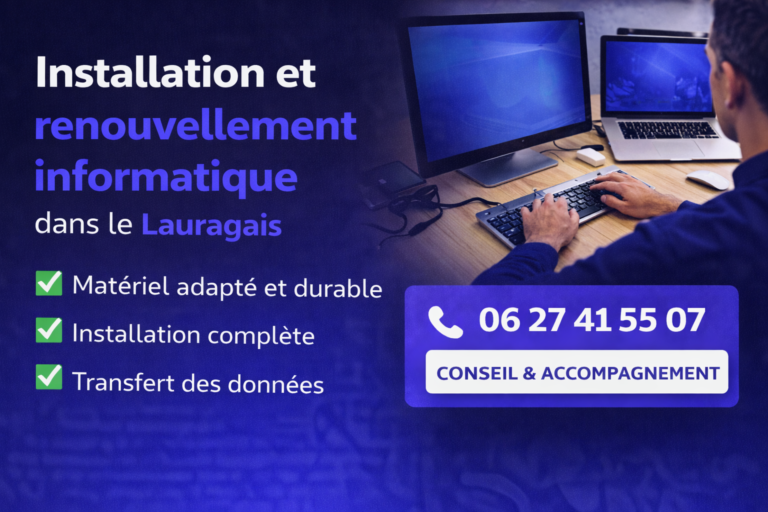 Solutions informatiques pour artisans et TPE du Lauragais : matériel, sécurité, organisation et accompagnement adapté à votre activité
